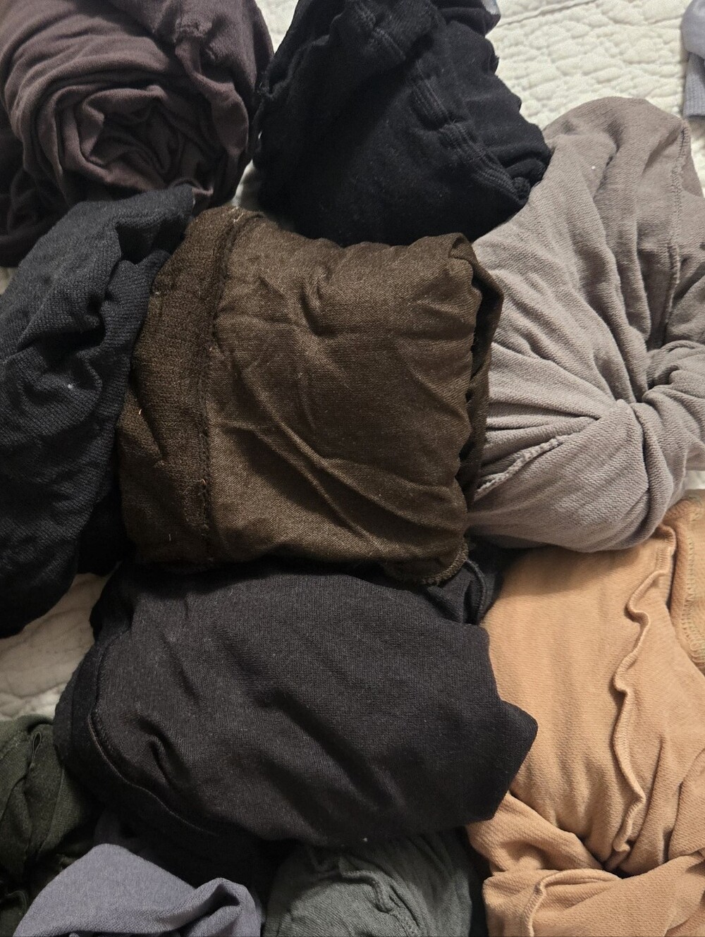 Assorted Dark Opaque Hose 12 Pairs -  Sz S